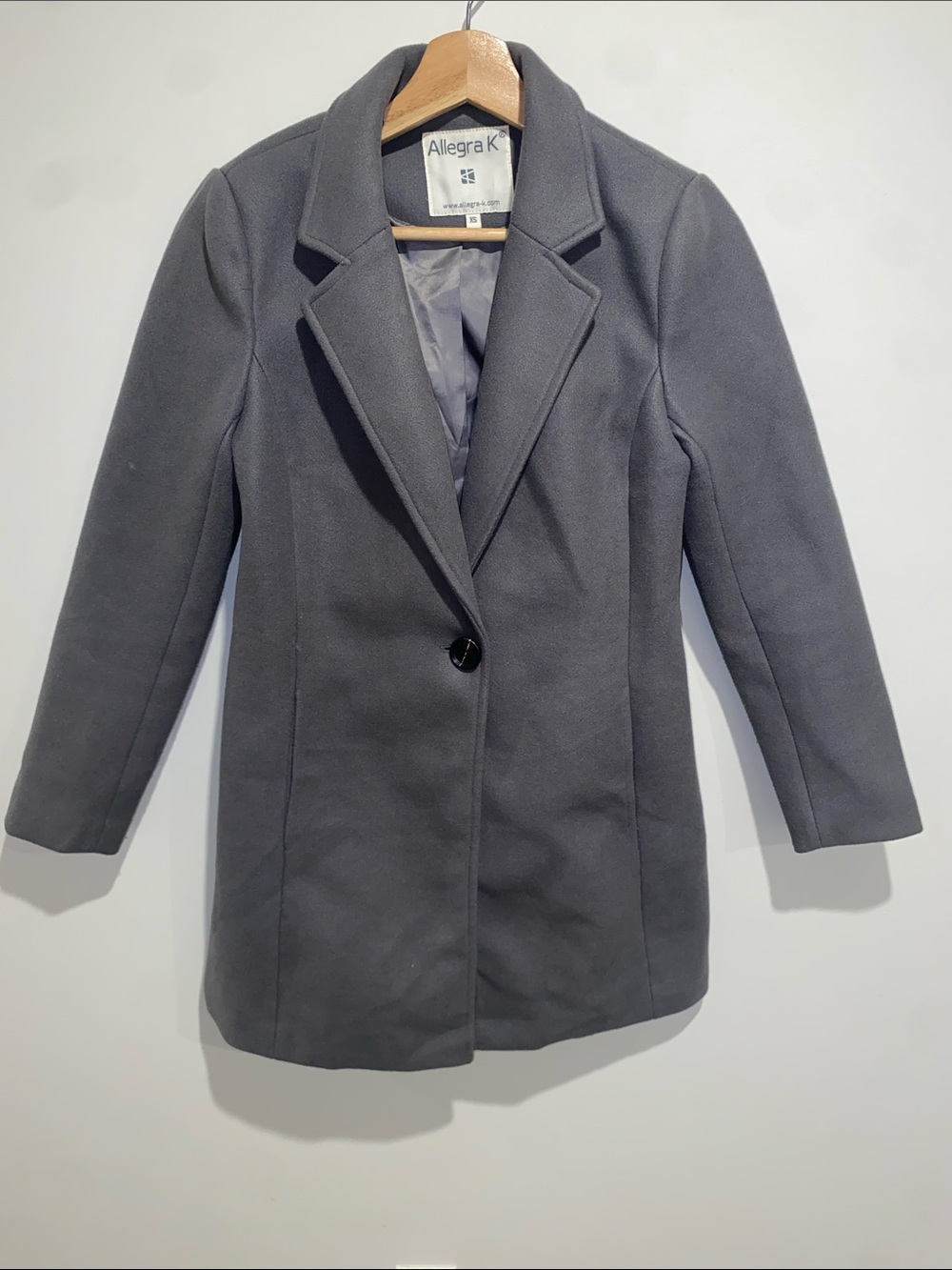 Allegra K Gray Peacoat Size XS